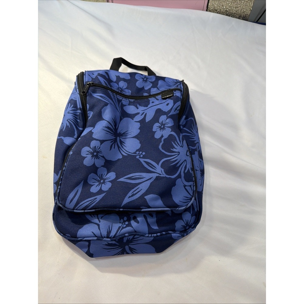 LL Bean Toiletry‎ Travel Bag Blue Hawaiian  Clean Hanging Lots Of Storage